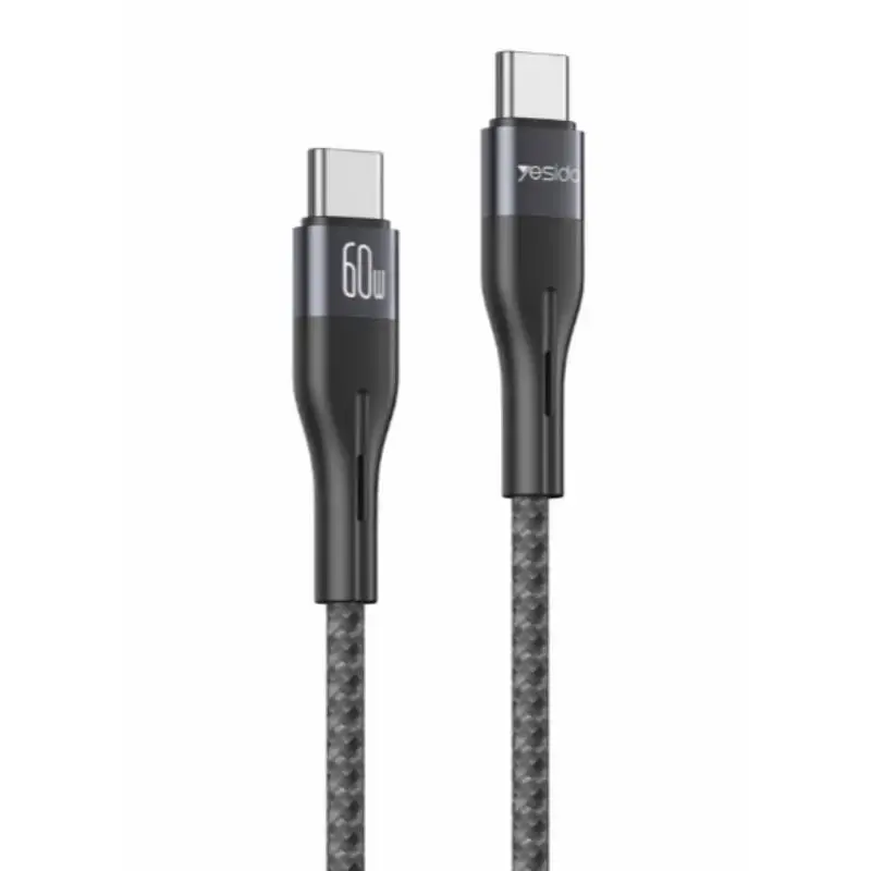 YESIDO CABLE CA156 PD 60W TYPE-C/TYPE-C 1M 3A BLACK