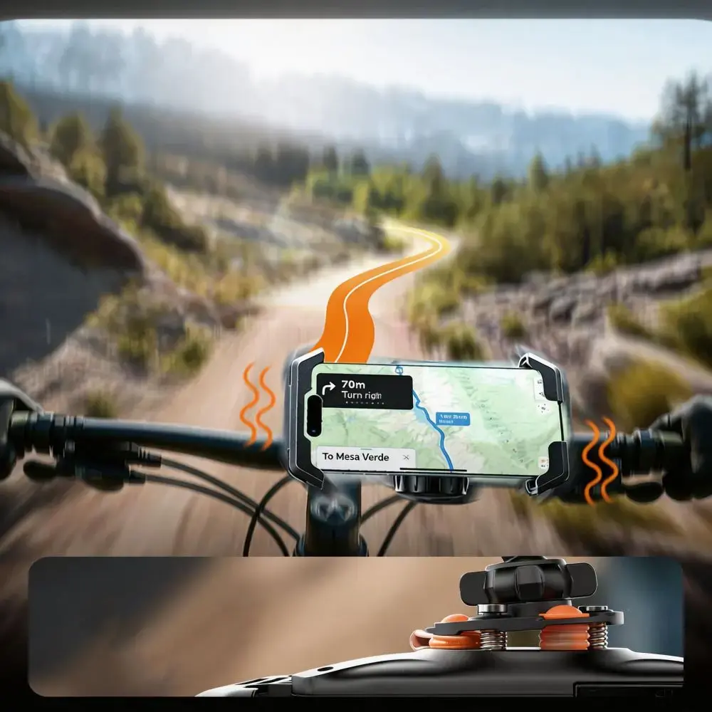 TECH-PROTECT V6 UNIVERSAL BIKE & MOTORCYCLE MOUNT BLACK