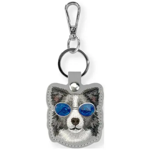 Case locatorr Nimmy Glasses Cool  and Cute Dog grey