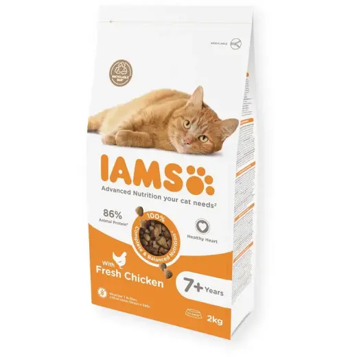 Dry food for cats - IAMS CAT SENIOR CHICKEN, 2 kg