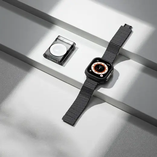 Band PITAKA Carbon Fiber Modern for Apple Watch 1|2|3|4|5|6|7|8|9|10|SE|Ultra|Ultra2 black grey Photo