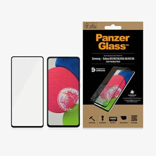 PanzerGlass Ultra-Wide Fit tempered glass for phone Samsung Galaxy A52 | Samsung Galaxy A52 5G | Samsung Galaxy A52s | Samsung Galaxy A53 5G