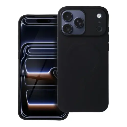 Silicone Mag Cover (big hole) phone case with MagSafe support for iPhone 17 Pro Max black
