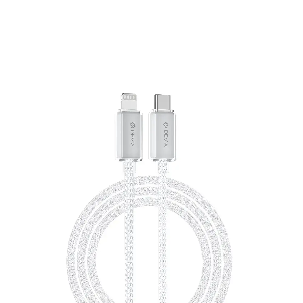 Devia Extreme EC654 datu pārraides un uzlādes vads | USB-C uz Lightning | 27W | 1.5m | balts