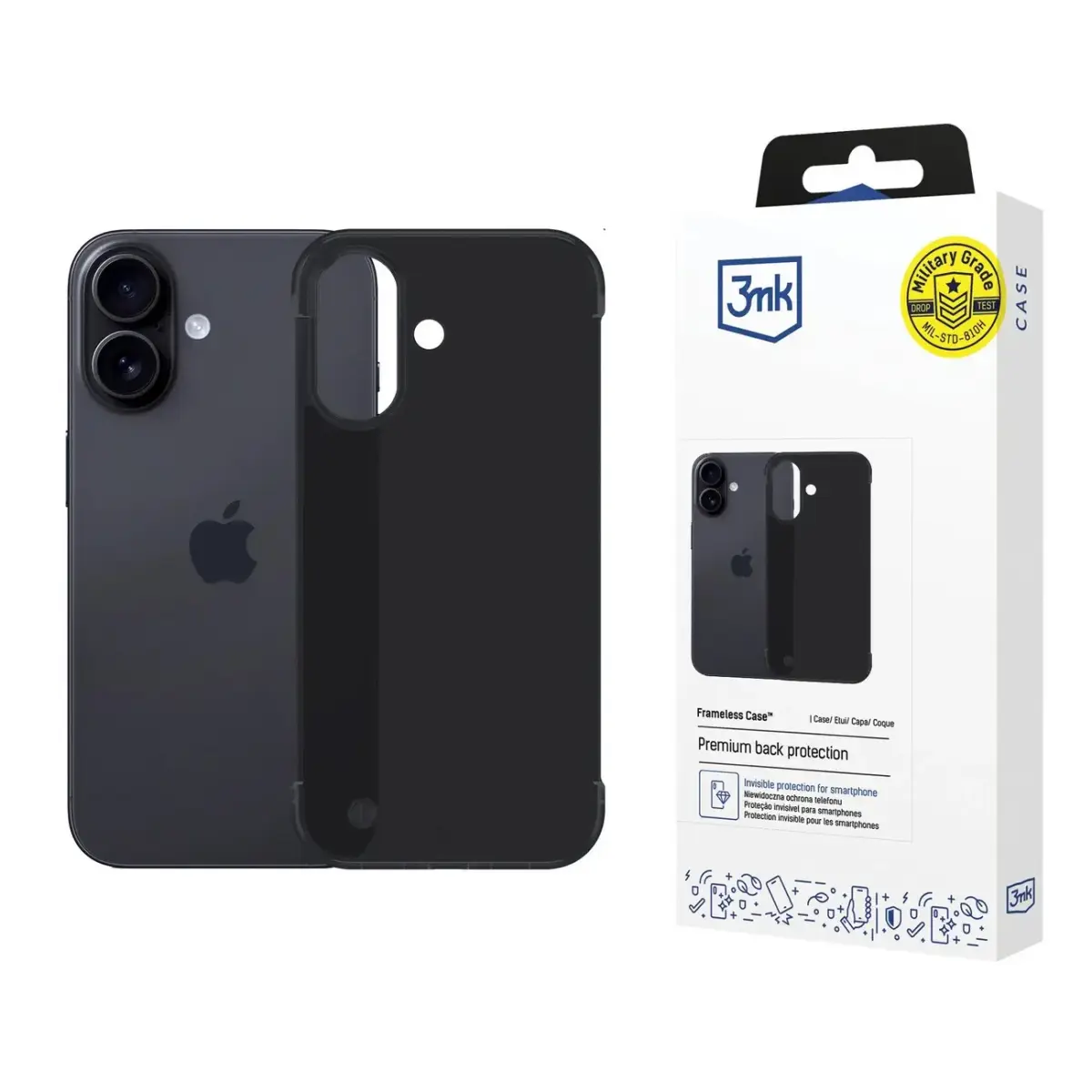 3mk Just20g Matt Case for Apple iPhone 17 - Matte Black