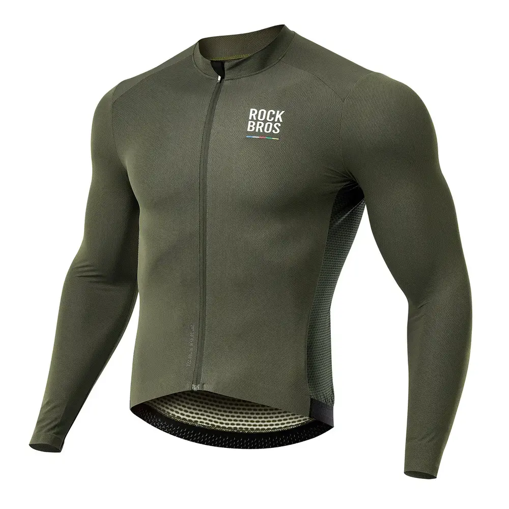 Rockbros 15220003002 ROAD TO SKY men's long sleeve cycling jersey S - green