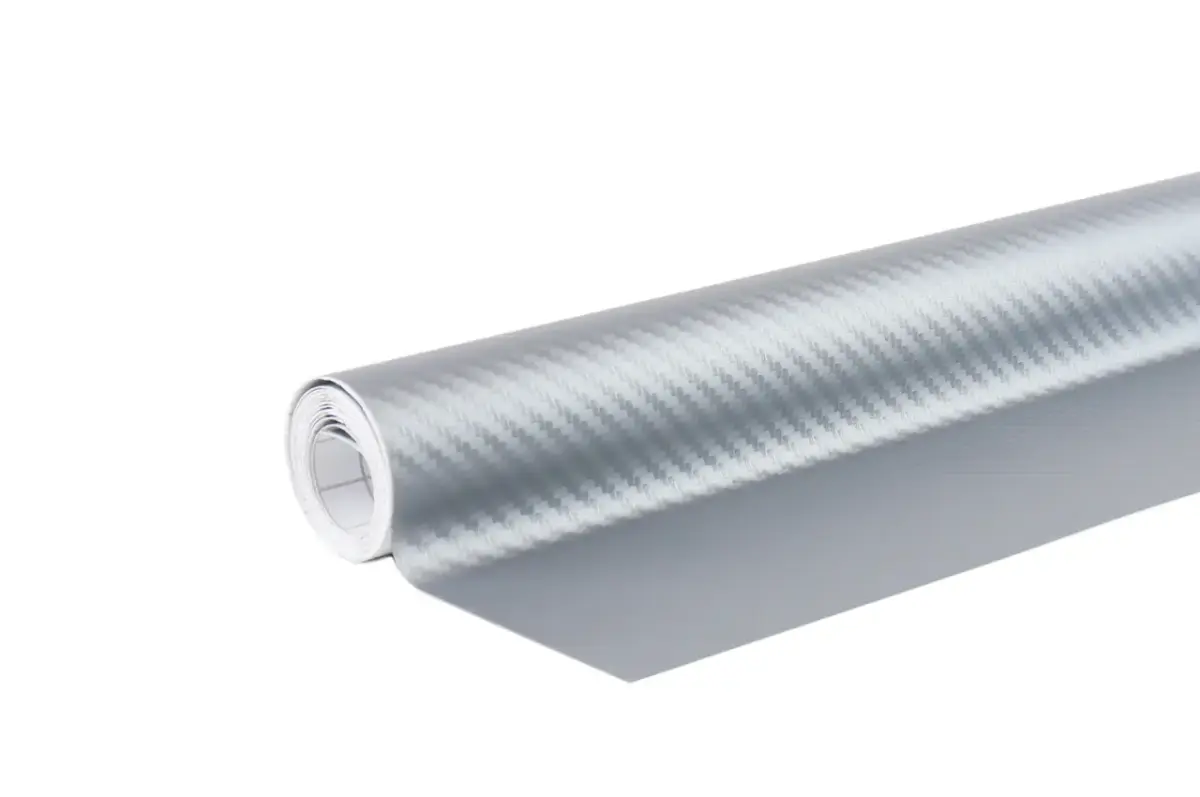 3D CARBON fiber SILVER foil 30cm x 150cm AMIO-02600