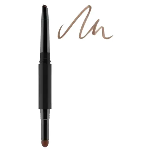 Gosh, Long Lasting, Double, Eyebrow Cream Pencil, 002, Brown, 0.5 g