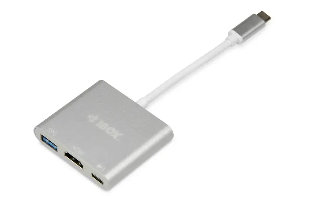 HUB I-BOX USB TYP C - USB 3.0  HDMI  USB C  POWER DELIVERY