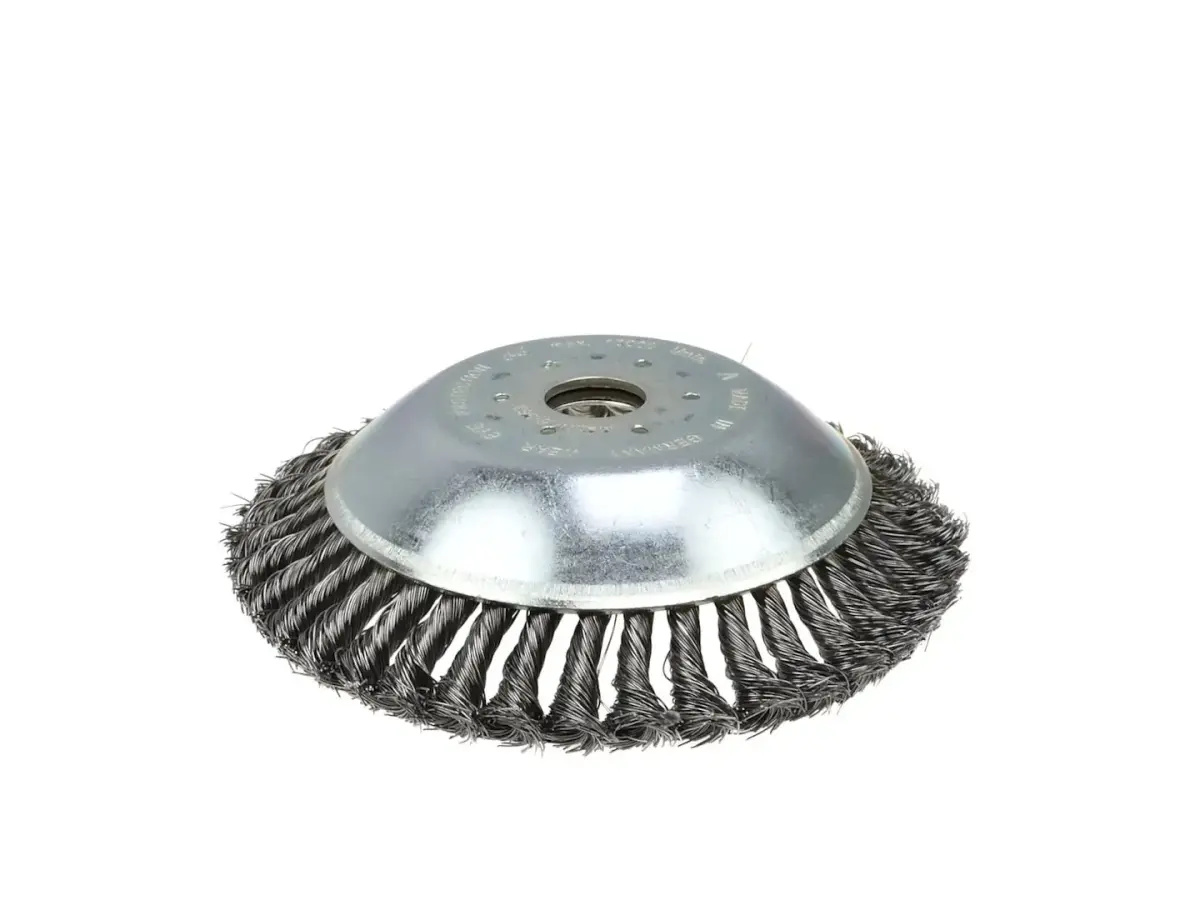 Apaļa tērauda stiepļu birstes trimmera galva 200x25.4mm
