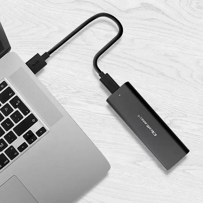 Qoltec korpuss M.2 SSD | NVME | PCI-E | USB-C