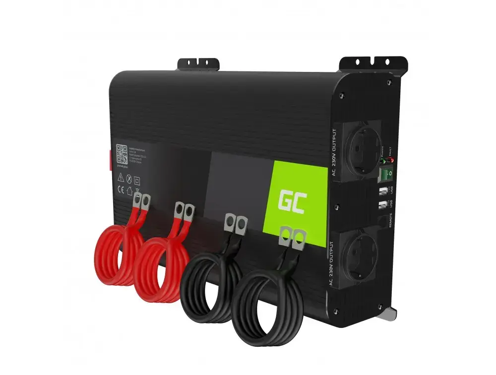 Jaudas invertors PRO 12V līdz 230V 2000W/4000W tīrs sinusoidālais vilnis