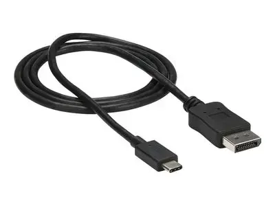 StarTech.com 3ft|1m USB C to DisplayPort 1.2 Cable 4K 60Hz - USB Type-C to DP Video Adapter Monitor Cable HBR2 - TB3 Compatible - Black - external video adapter - STM32F072CBU6 - black