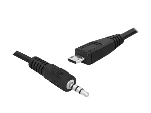 Micro USB - Jack 3.5mm cable, four-pole, 1.5m.