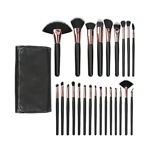 MIMO Black Makeup Brush Set 24 Pcs