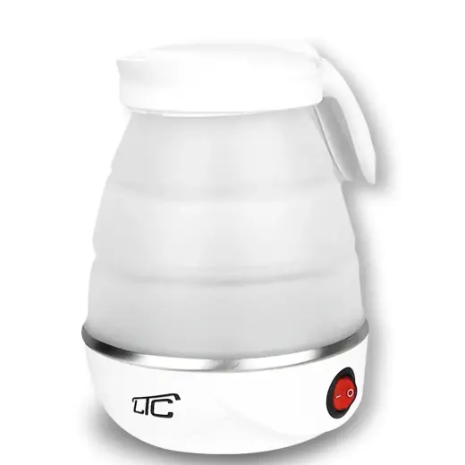Foldable silicone mini tourist kettle white 220-240V|50Hz 0,6L LTC
