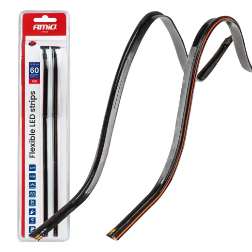 Flexible LED side strips red 2x30cm 12V AMIO-04576