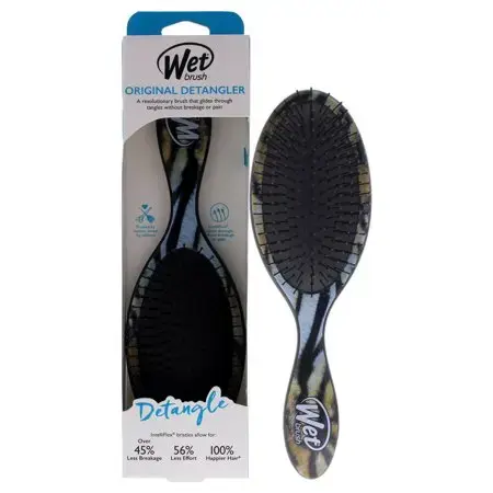 Features   A revolutionary detangling brush; Exclusive, ultra-soft IntelliFlex bristles glide through tangles with ease; Minimizes pain & protects hair against split ends & breakage; Detangles with less damage to hair; Unveils healthier & more beautiful hair;  Specifications    Design:  Tiger;.