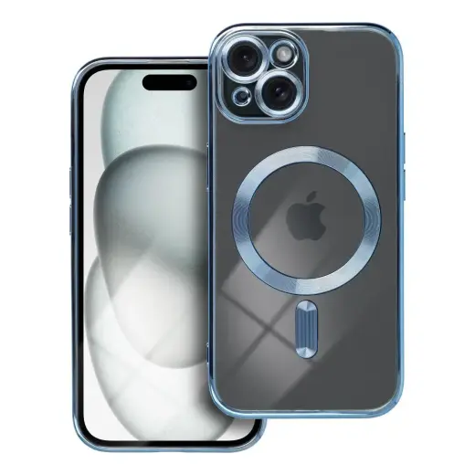Electro Mag Cover telefono dėklas su MagSafe palaikymu iPhone 15 mėlynas
