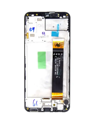 LCD display + Touch Unit + Front Cover Samsung A235 Galaxy A23 Black (Service Pack)