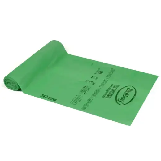 Compostable garbage bags BioBag 240L (12 pcs. per roll) 17mkr. 87x150cm green
