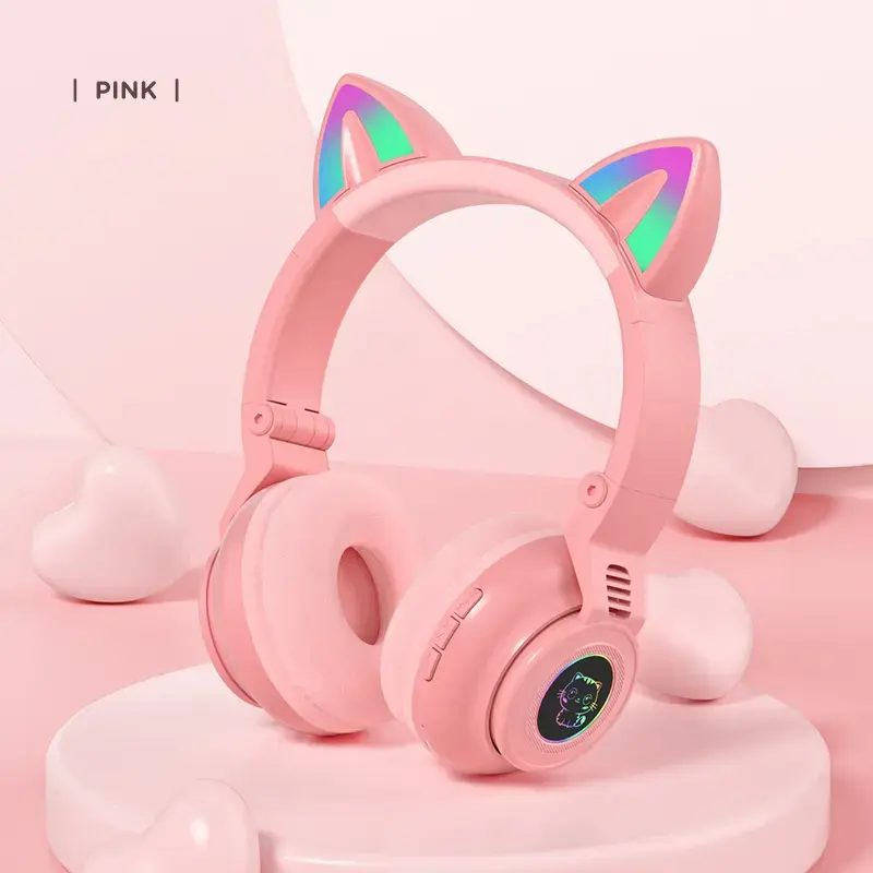 Goodbuy Macaron wireless headsets for kids | bluetooth 5.0 pink