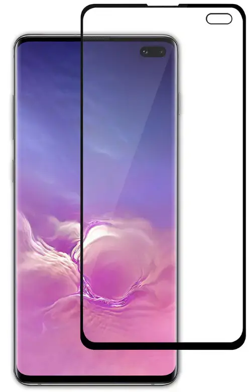 HOFI Fusion Full Glue 5D Aizsargstikls pilnam ekrānam ar rāmi telefonam Samsung Galaxy S10 Plus Melns