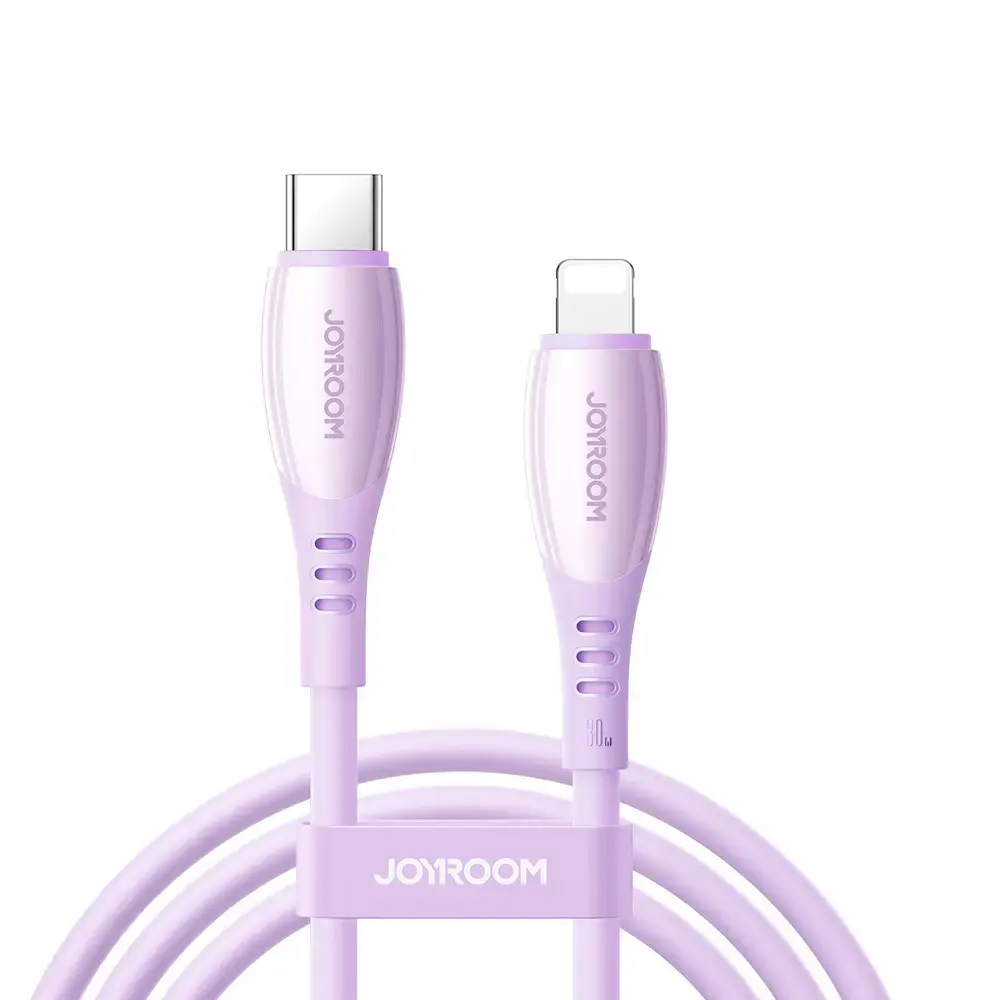 Joyroom S-A59 Vibrant Series datu pārraides un uzlādes vads | USB-C uz Lightning | 30W | 1.2m | violets