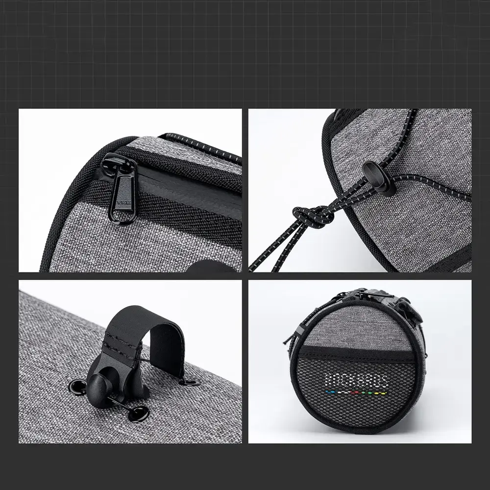 Torba na kierownicę 1,5L Rockbros TL002 ROAD TO SKY wodoodporna – szara
