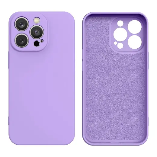 Silicone phone case for iPhone 14 Plus purple