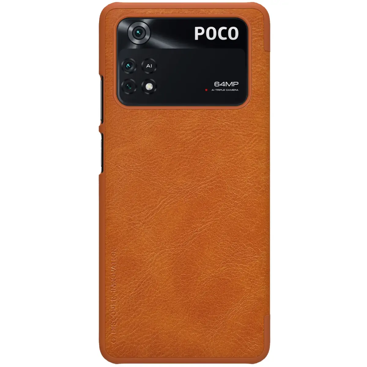 Nillkin Qin Book Case for Poco M4 Pro 4G Brown