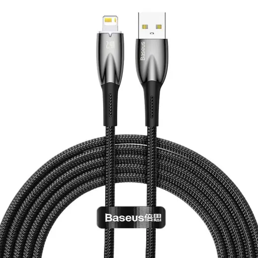 Baseus Glimmer Series data transfer and charging cable | USB-A to Lightning | 12W | 2m | black