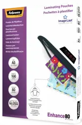 Laminēšanas plēves Fellowes ImageLast A5 80 Micron Laminating Pouch - 100 pack