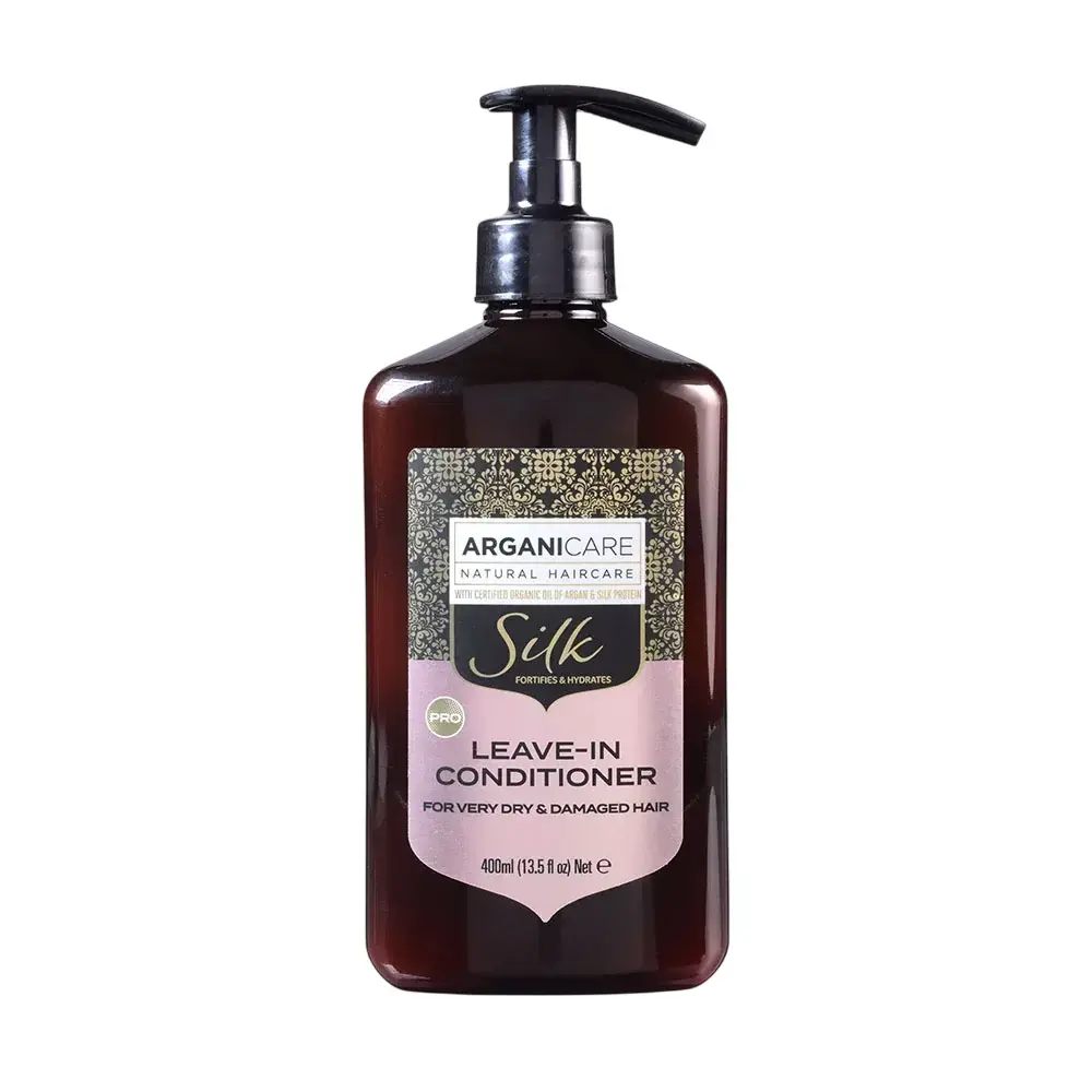 Arganicare, Silk Protein, Organic, Hair Leave-In Conditioner, Hydrating & Nourishing, 400 ml