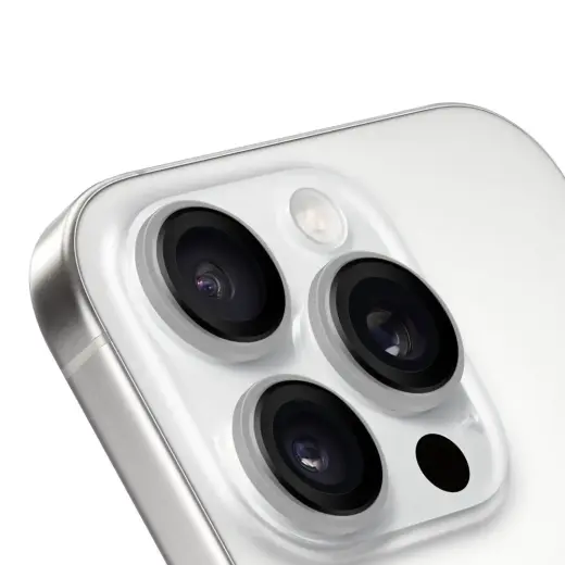 OBAL:ME Lens Protector for Apple iPhone 15 Pro|15 Pro Max White Titanium