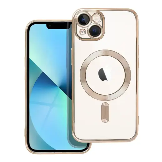 Electro Mag phone case with MagSafe support for iPhone 13 gold