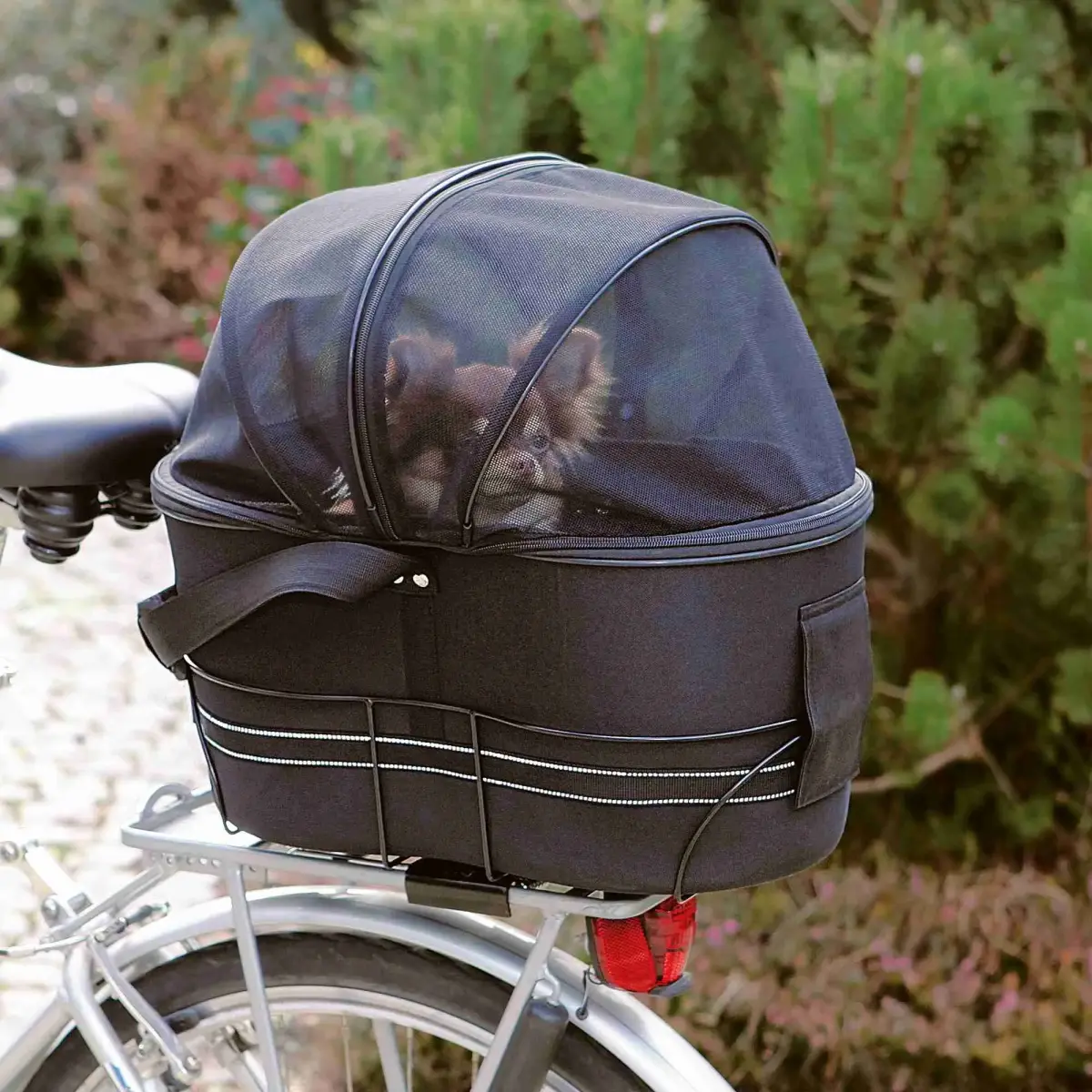 Grozs suņu pārvadāšanai : Trixei Bicycle basket for wide bike racks , 29 × 42 × 48 cm, black