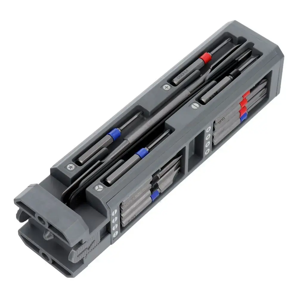 Set of service screwdrivers, 30-in-1 aluminum bits