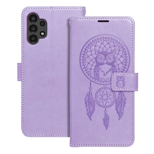 MEZZO dreamcatcher grāmatveida maciņš telefonam Samsung Galaxy A13 4G (A135) violets