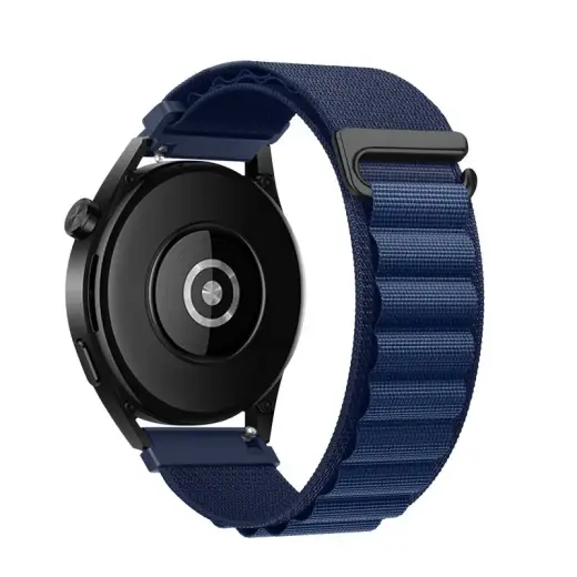 Forcell F-Design išmaniojo laikrodžio dirželis Samsung Galaxy Watch (20 mm) | nailoninis | tamsiai mėlynas