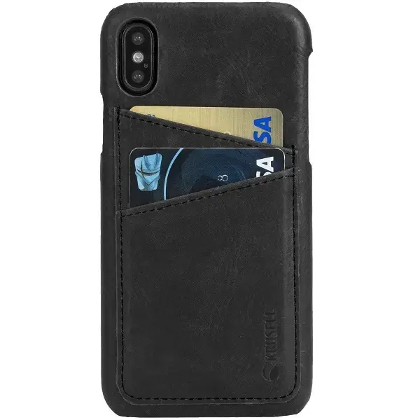 Krusell iPhone X Sunne 2 Card 61102 czarny|black BackCover