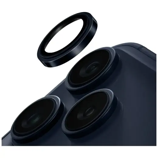 UNIQ Optix Prime Camera Lens Protector for iPhone 17 Pro / iPhone 17 Pro Max with Applicator Navy Bl