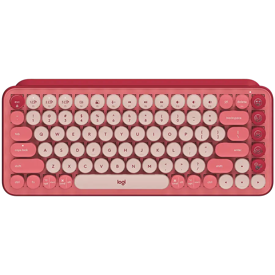 LOGITECH POP Keys Bluetooth Mechanical Keyboard - HEARTBREAKER ROSE - RUS