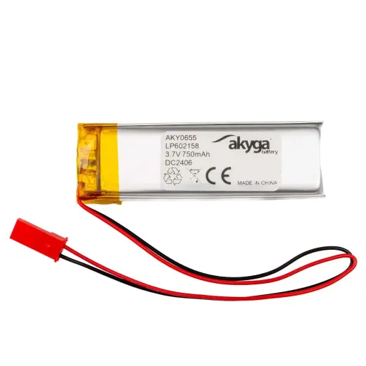 Lithium Polymer Battery Akyga AKY0655 LP602158 Li-Po 3.7V | 750mAh PCM JST 2.54 2Pin Connector 150mm