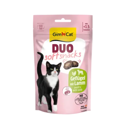 Gardumi kaķiem - GimCat DUO SOFT SNACKS POULTRY WITH LAMB 50G