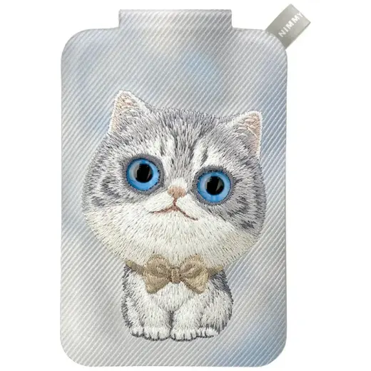 Magnetic phone wallet stand  Nimmy New Big-Eye Cute Pets 2.0 Cat grey