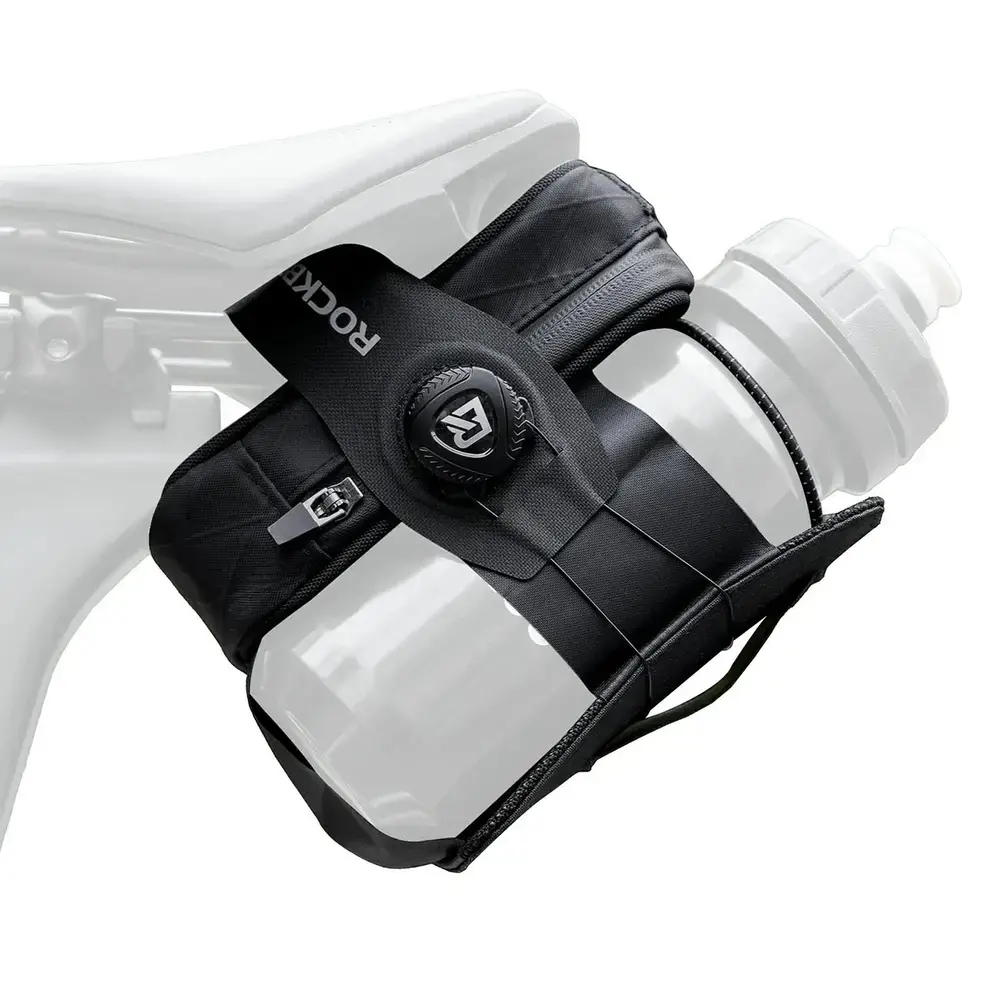 Torba rowerowa Rockbros P010 podsiodłowa 0,2 l z uchwytem na bidon 0,6 l - czarna
