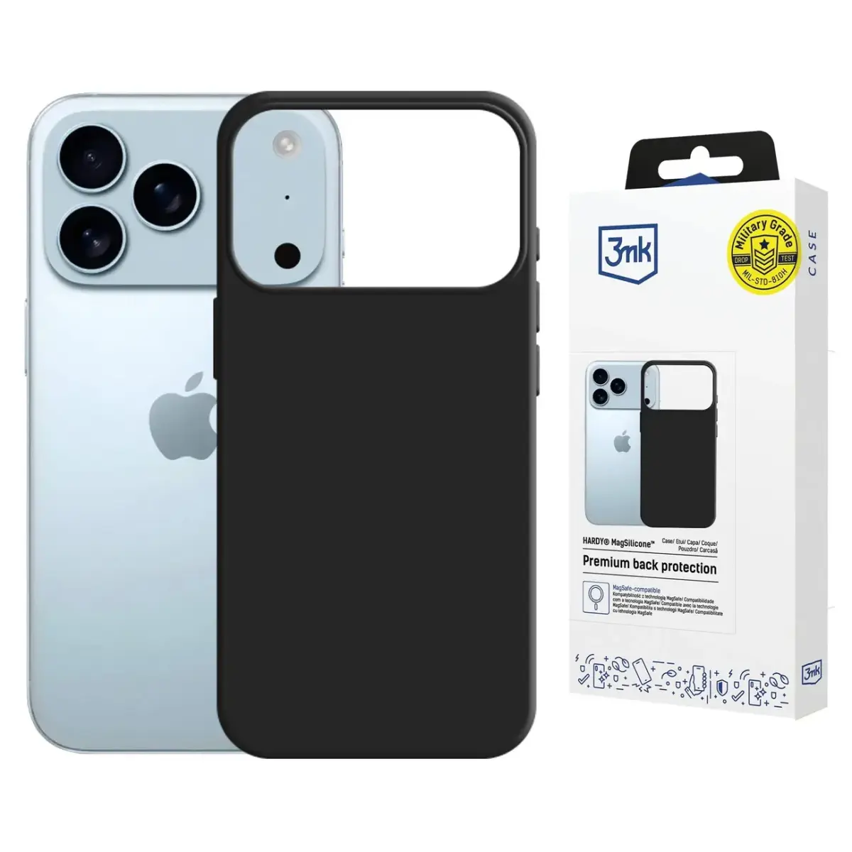 3mk Hardy MagSilicone Case for Apple iPhone 17 Pro Max - Gray
