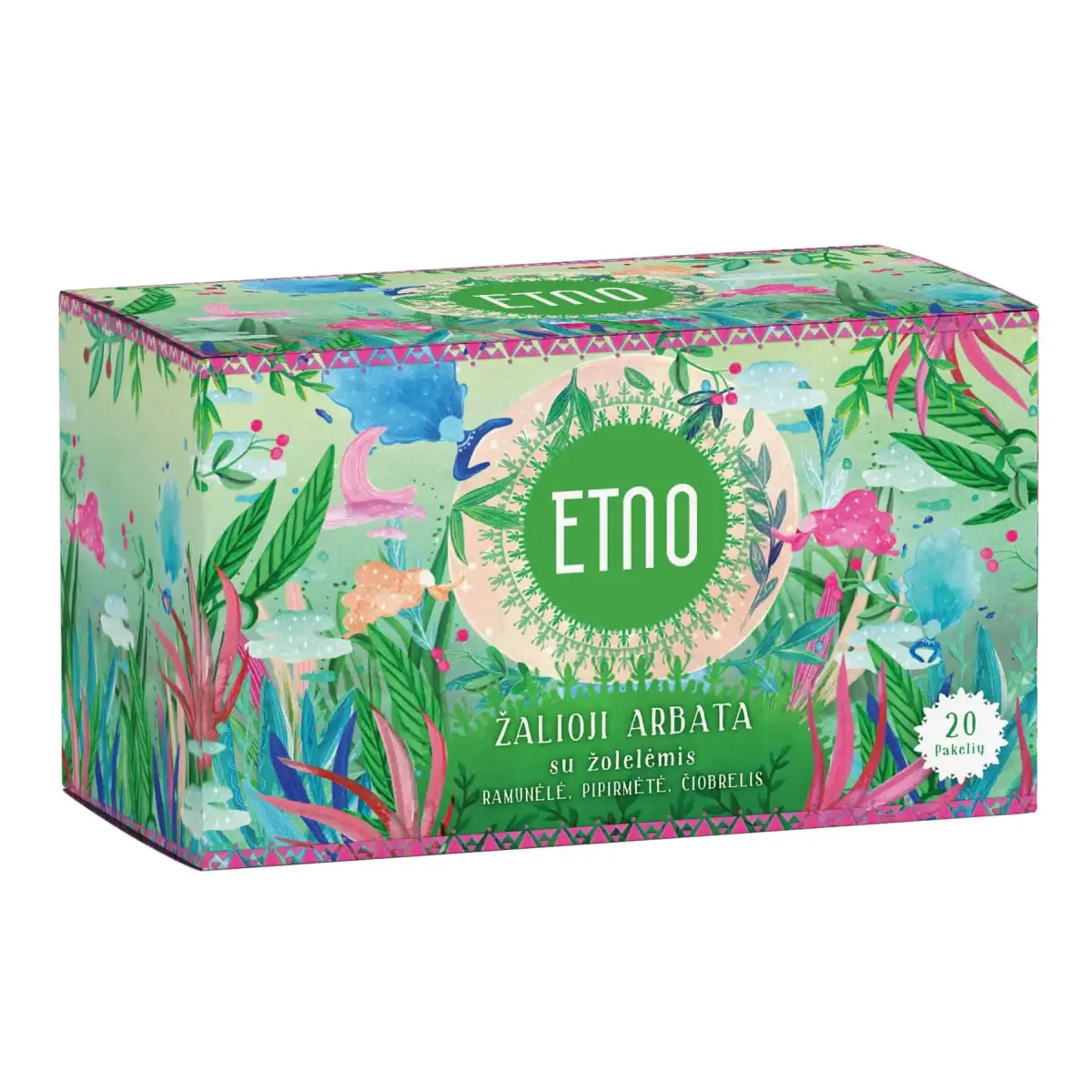 Zaļā tēja ETNO Green Tea With Herbs, 2gx20
