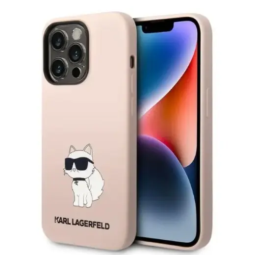 Karl Lagerfeld KLHCP14LSNCHBCP iPhone 14 Pro 6,1" hardcase różowy|pink Silicone Choupette
